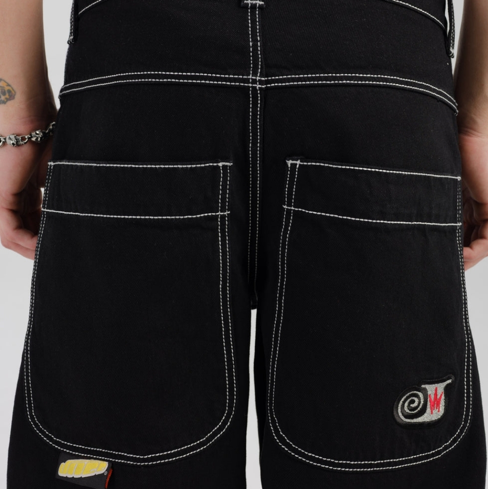 JNCO Men's Black Jeans Twin Cannon 101, NWOT 26 barrel caliber 30Wx32L Y2K